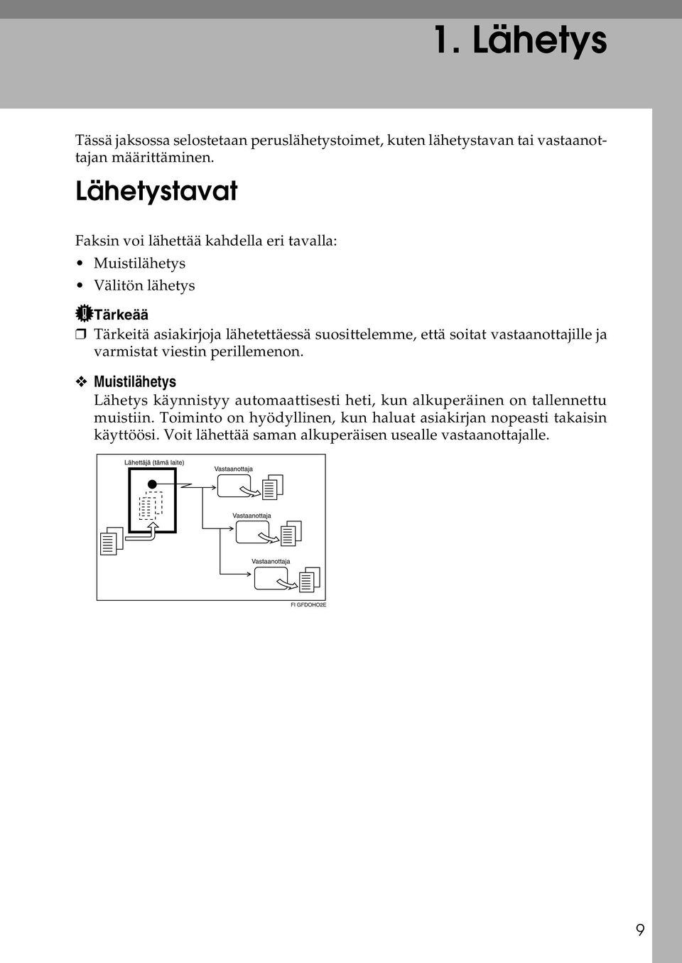 suosittelemme, että soitat vastaanottajille ja varmistat viestin perillemenon.