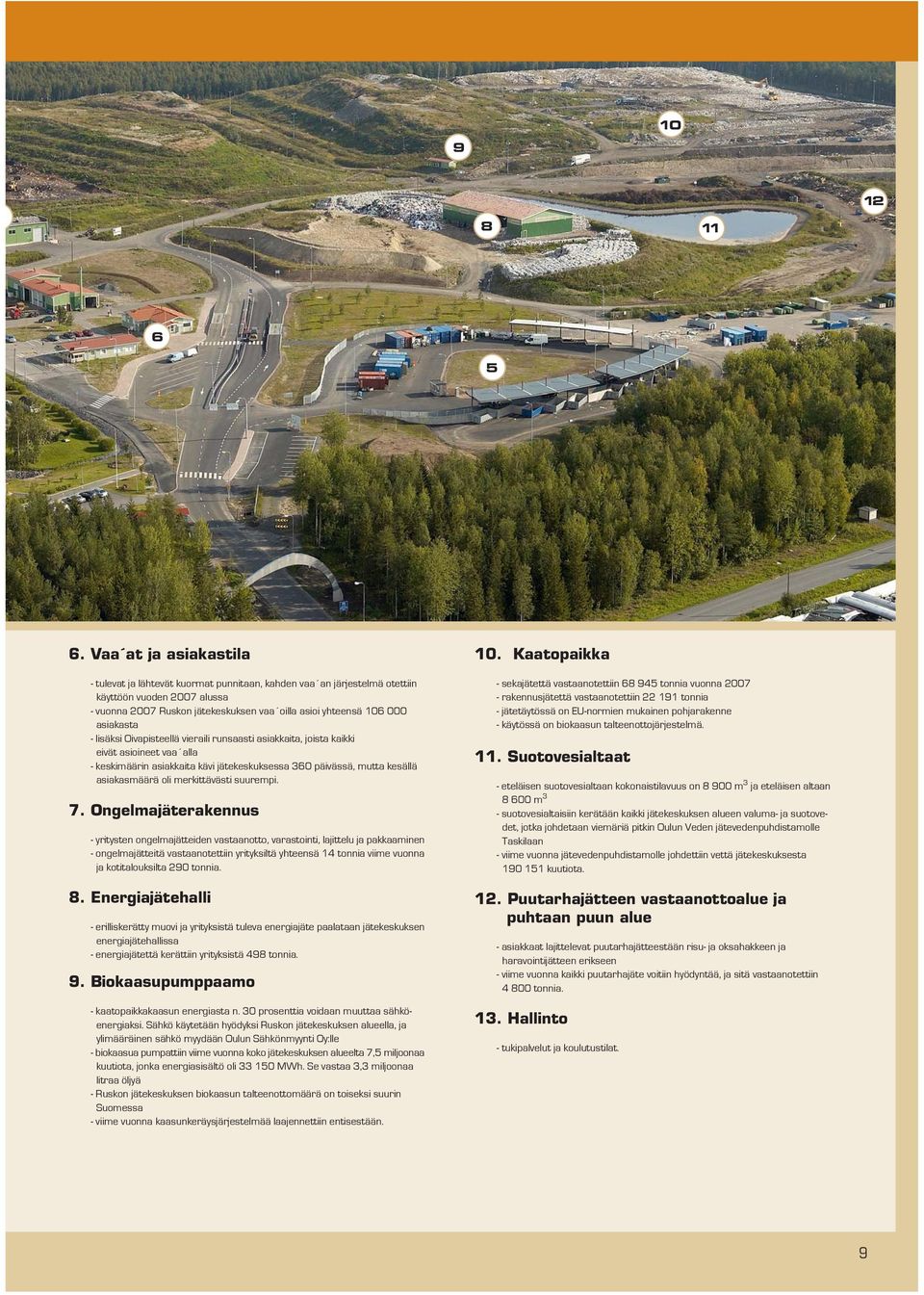 asiakasta - lisäksi Oivapisteellä vieraili runsaasti asiakkaita, joista kaikki eivät asioineet vaa alla - keskimäärin asiakkaita kävi jätekeskuksessa 360 päivässä, mutta kesällä asiakasmäärä oli