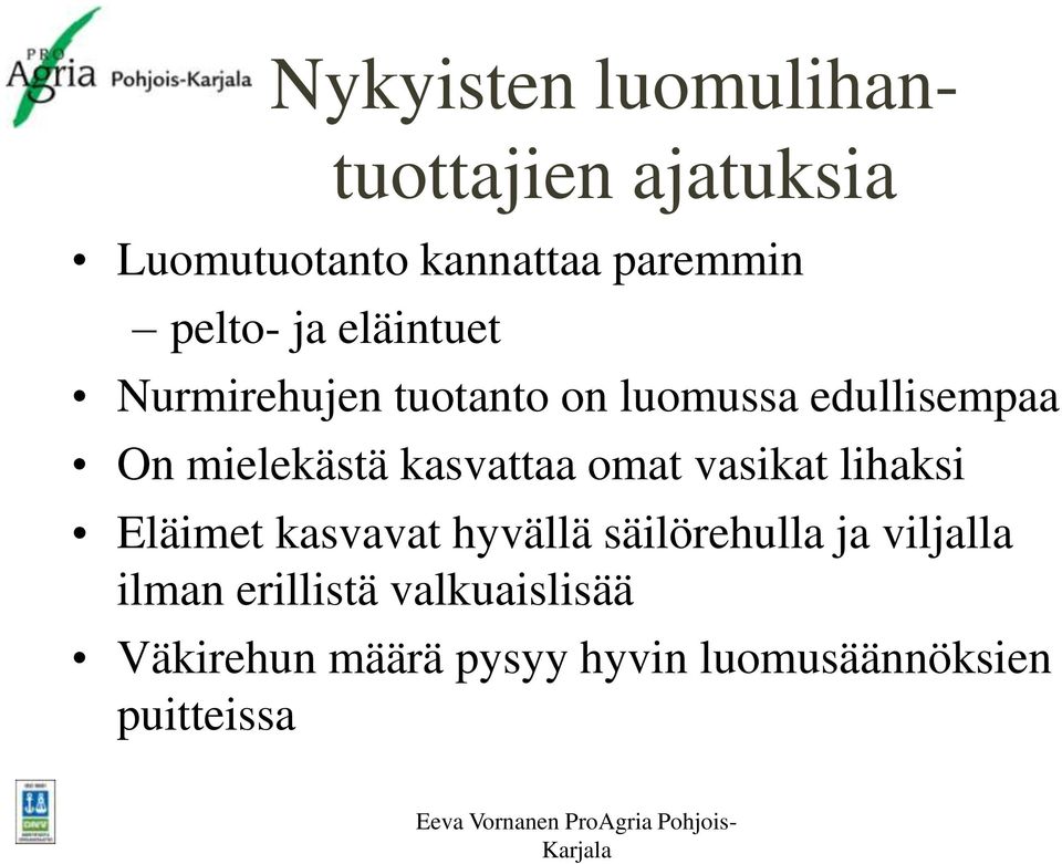 kasvattaa omat vasikat lihaksi Eläimet kasvavat hyvällä säilörehulla ja viljalla