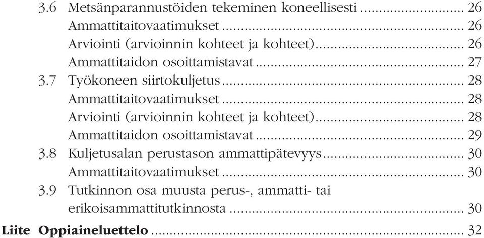 .. 28 Arviointi (arvioinnin kohteet ja kohteet)... 28 Ammattitaidon osoittamistavat... 29 3.