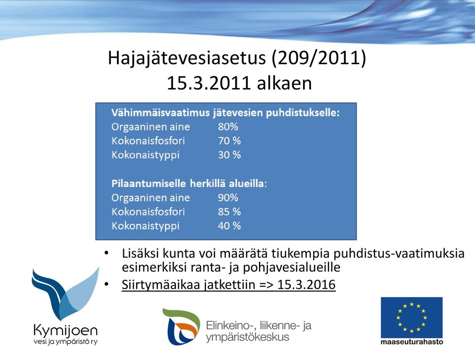 puhdistus-vaatimuksia esimerkiksi ranta- ja