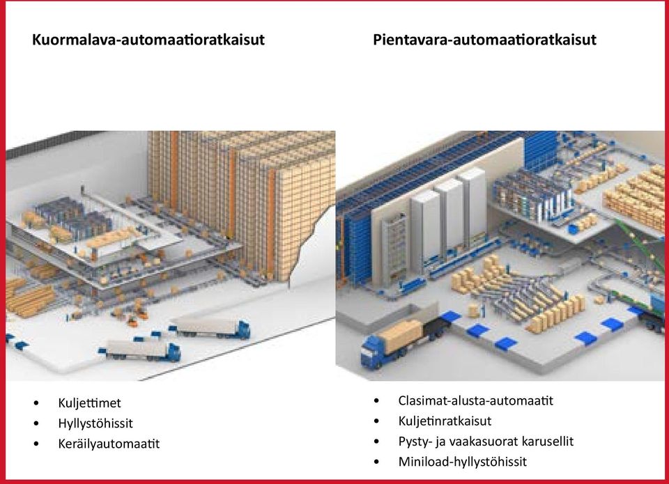 Hyllystöhissit Keräilyautomaatit