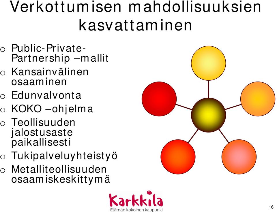 ohjelma o Teollisuuden jalostusaste paikallisesti o