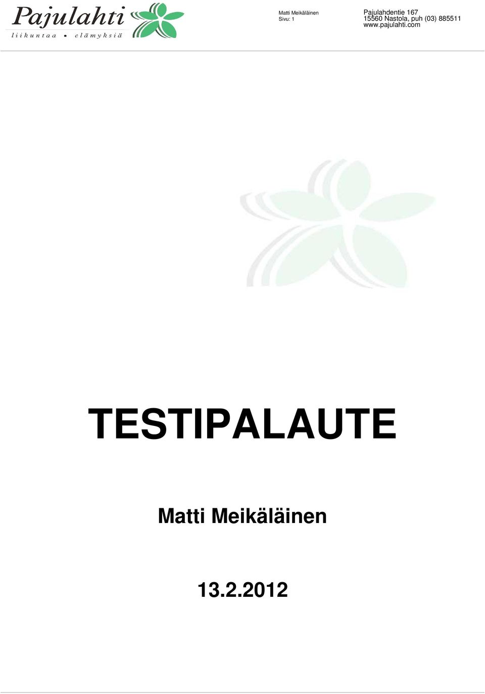 TESTIPALAUTE