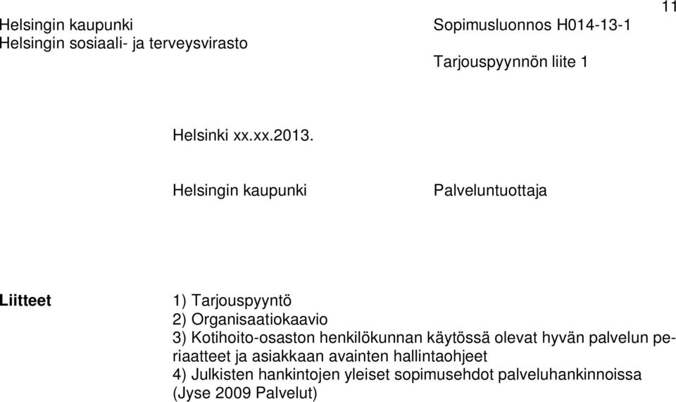 Organisaatiokaavio 3) Kotihoito-osaston henkilökunnan käytössä olevat hyvän