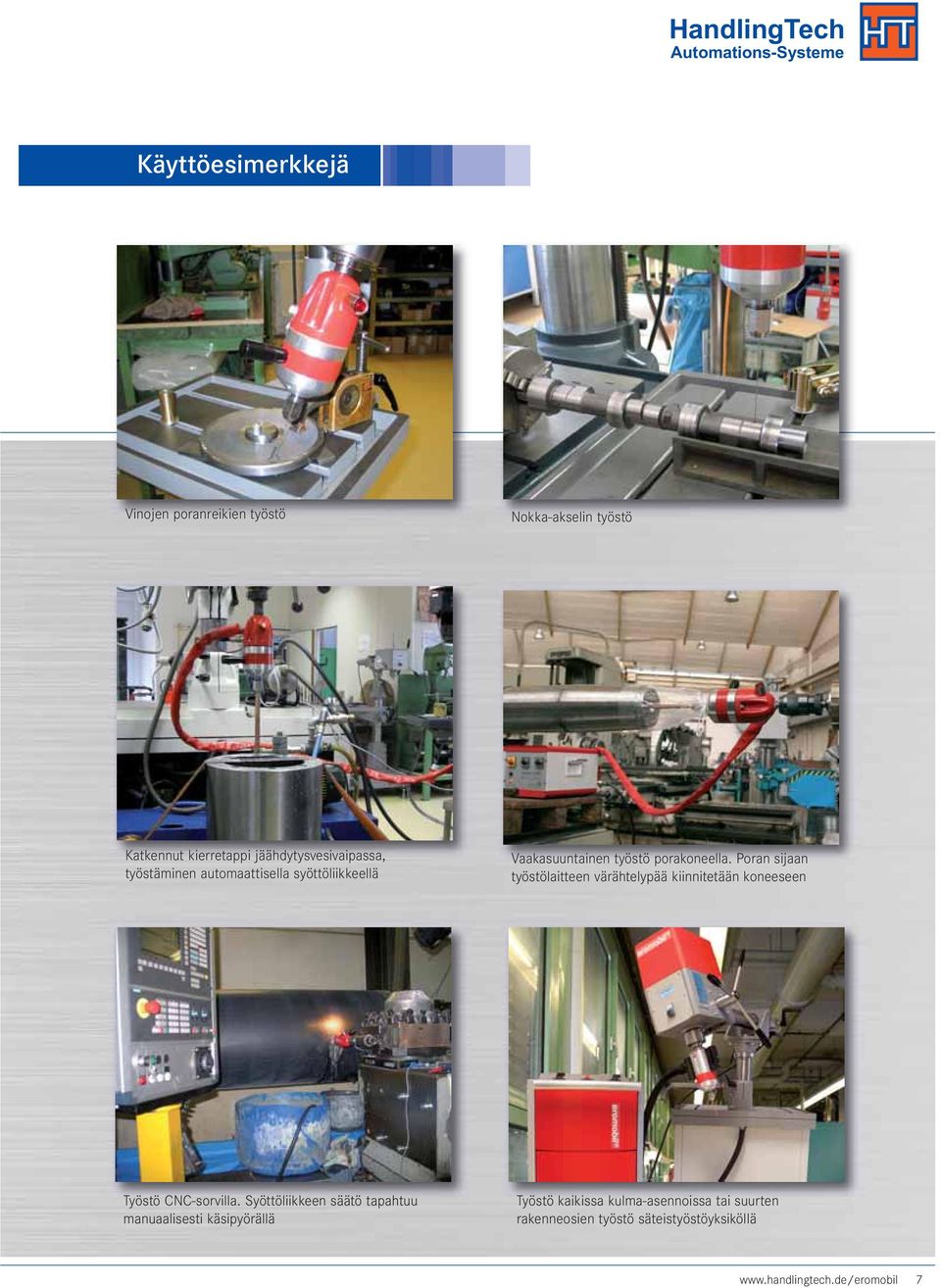 Poran sijaan työstölaitteen värähtelypää kiinnitetään koneeseen Työstö CNC-sorvilla.