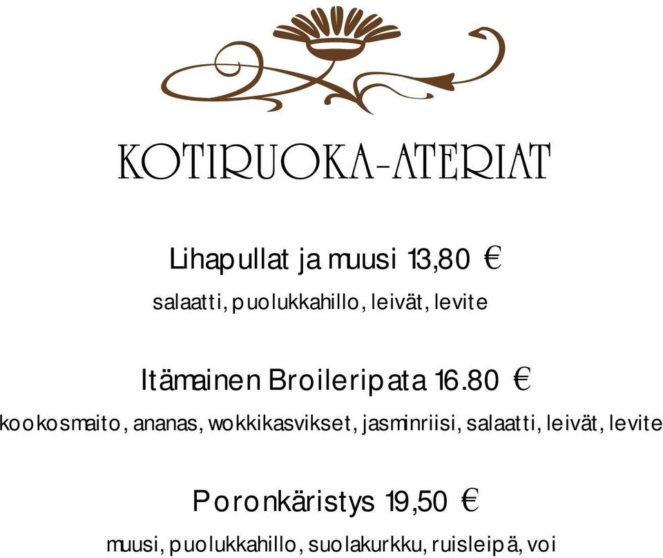 80 kookosmaito, ananas, wokkikasvikset, jasminriisi,