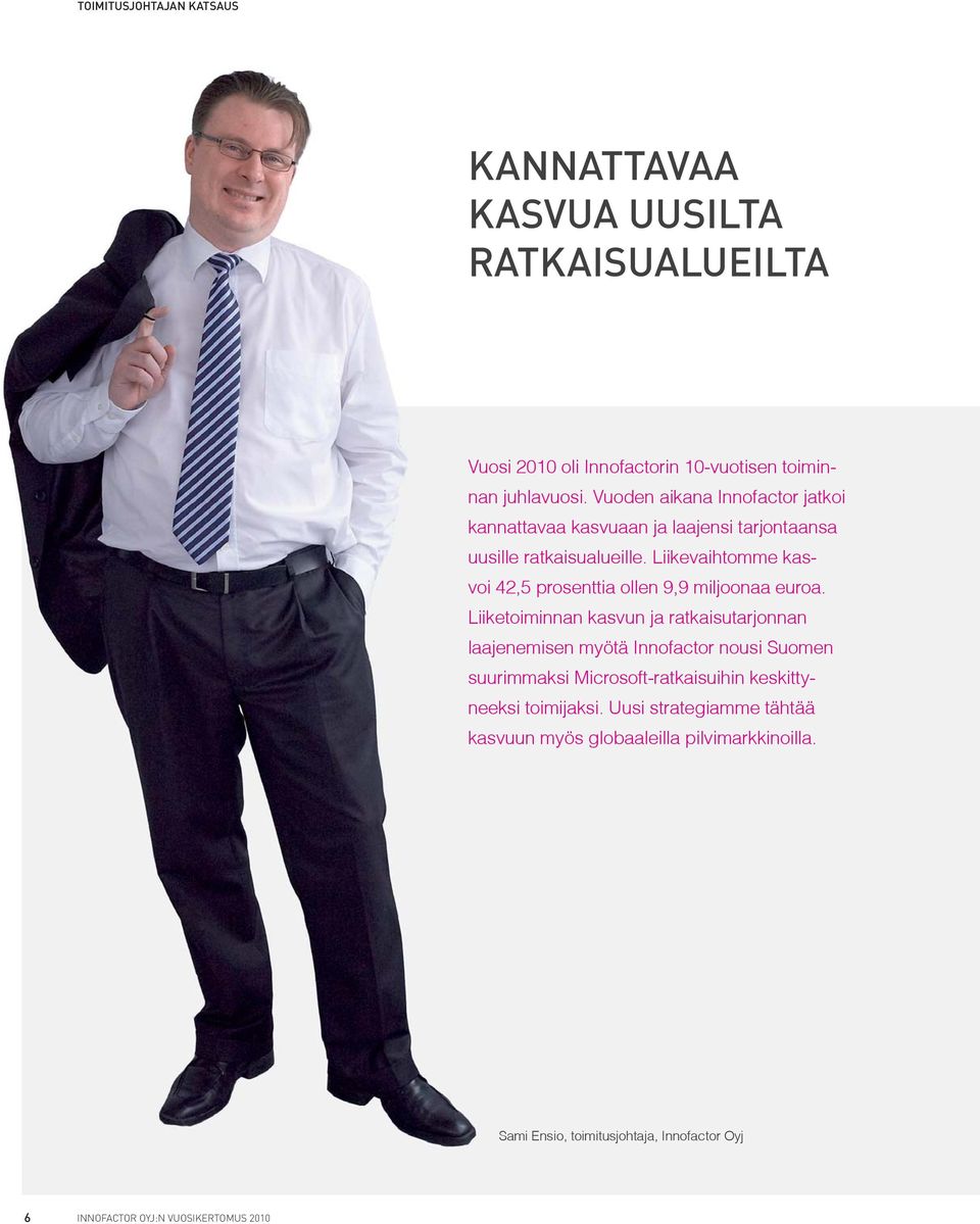 Liikevaihtomme kasvoi 42,5 prosenttia ollen 9,9 miljoonaa euroa.