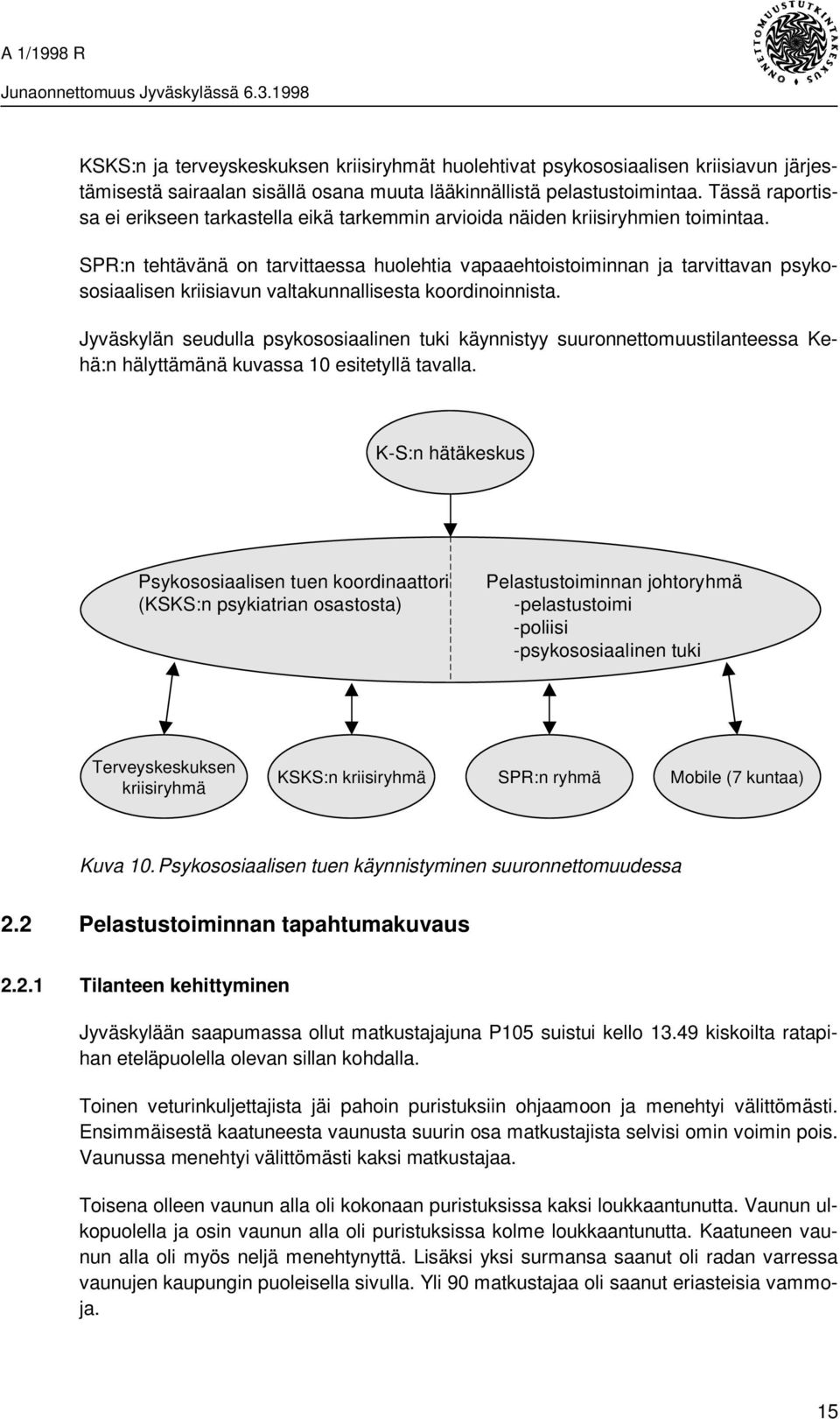 SPR:n tehtävänä on tarvittaessa huolehtia vapaaehtoistoiminnan ja tarvittavan psykososiaalisen kriisiavun valtakunnallisesta koordinoinnista.