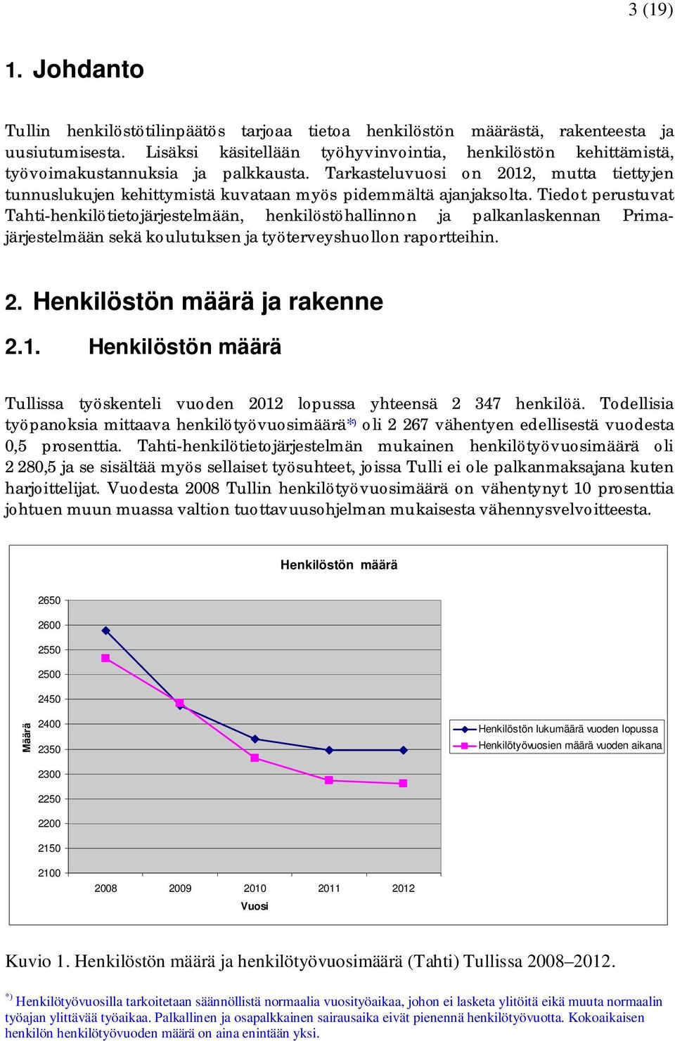 Tarkasteluvuosi on 2012, mutta tiettyjen tunnuslukujen kehittymistä kuvataan myös pidemmältä ajanjaksolta.