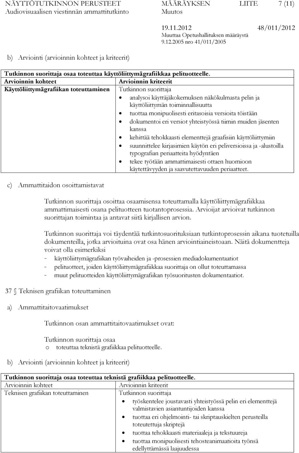 dokumentoi eri versiot yhteistyössä tiimin muiden jäsenten kanssa kehittää tehokkaasti elementtejä graafisiin käyttöliittymiin suunnittelee kirjasimien käytön eri peliversioissa ja -alustoilla