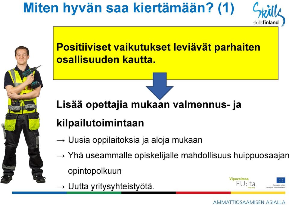 Lisää opettajia mukaan valmennus- ja kilpailutoimintaan Uusia