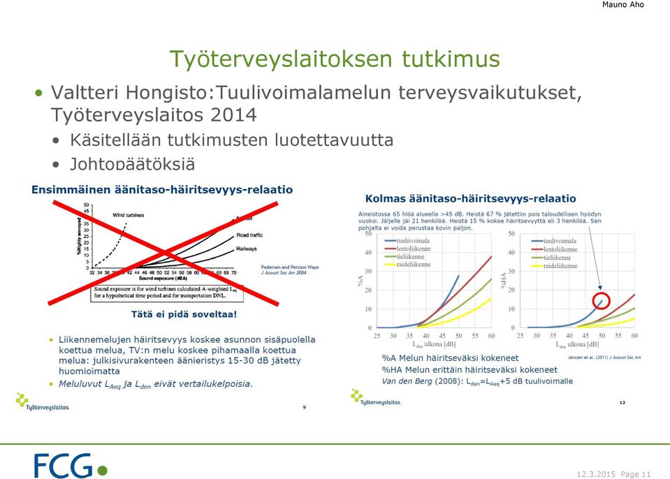 terveysvaikutukset, Työterveyslaitos 2014