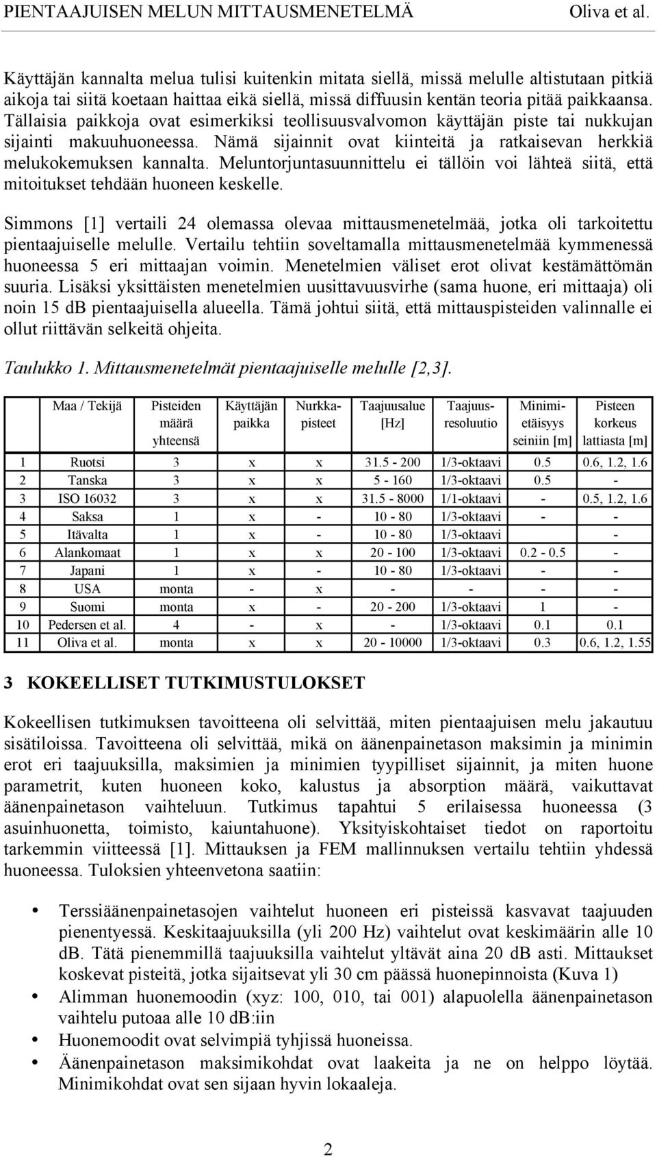 Meluntorjuntasuunnittelu ei tällöin voi lähteä siitä, että mitoitukset tehdään huoneen keskelle.