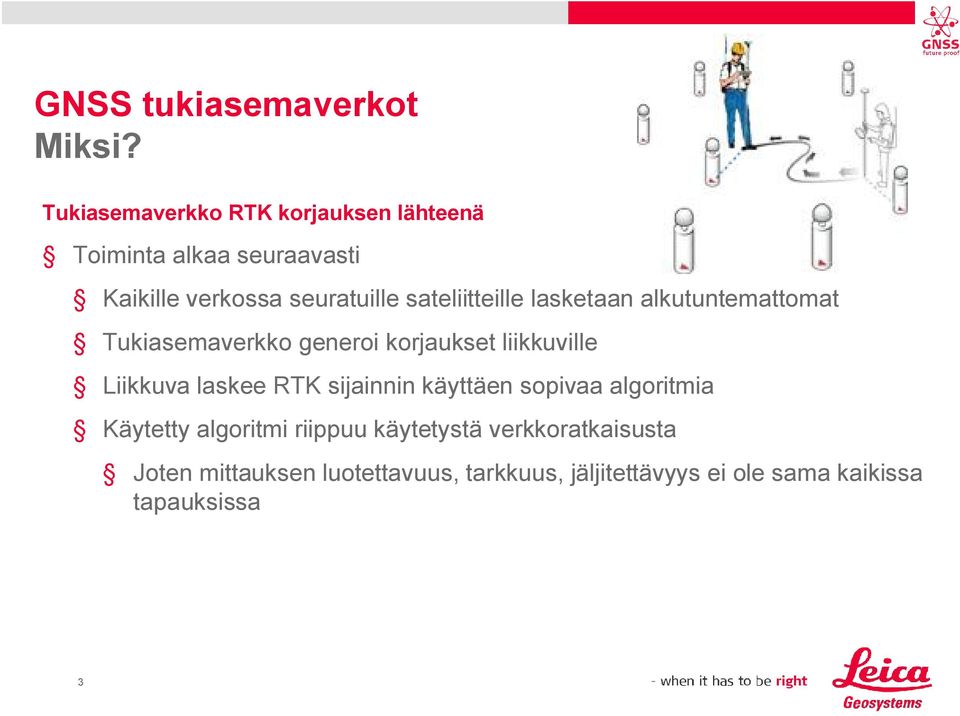 sateliitteille lasketaan alkutuntemattomat Tukiasemaverkko generoi korjaukset liikkuville Liikkuva