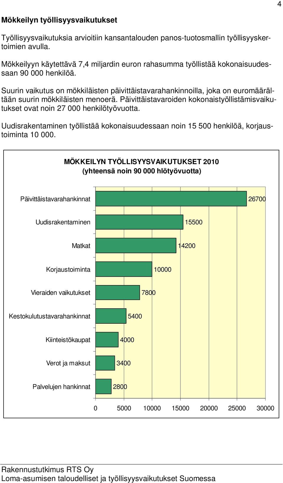 Suurin vaikutus on mökkiläisten päivittäistavarahankinnoilla, joka on euromäärältään suurin mökkiläisten menoerä.