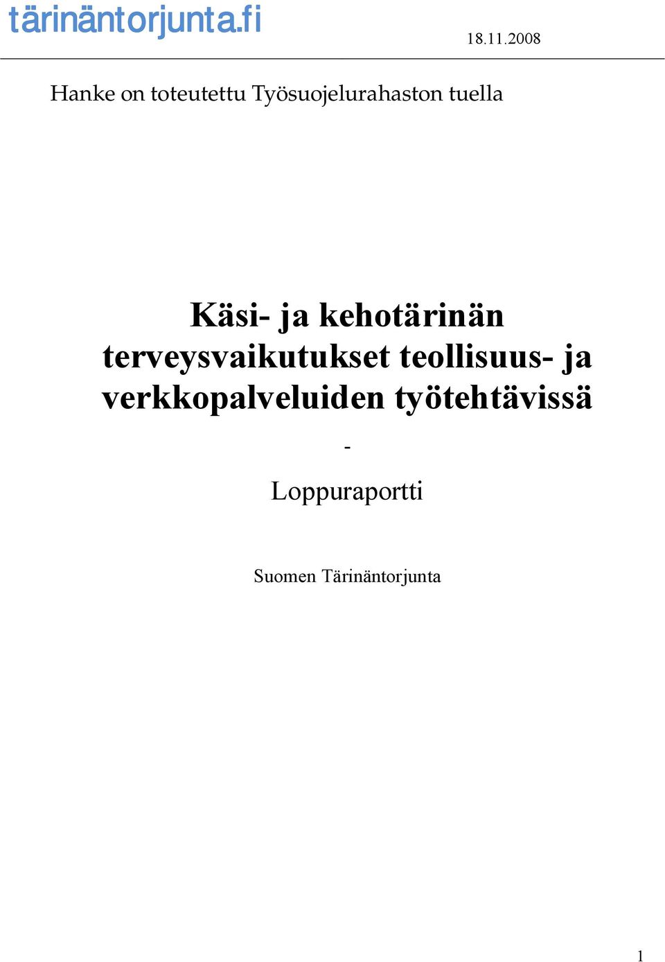 terveysvaikutukset teollisuus- ja