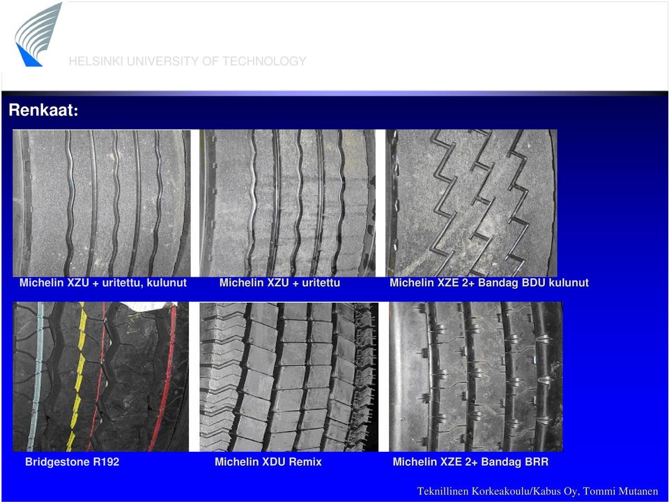 XZE 2+ Bandag BDU kulunut Bridgestone