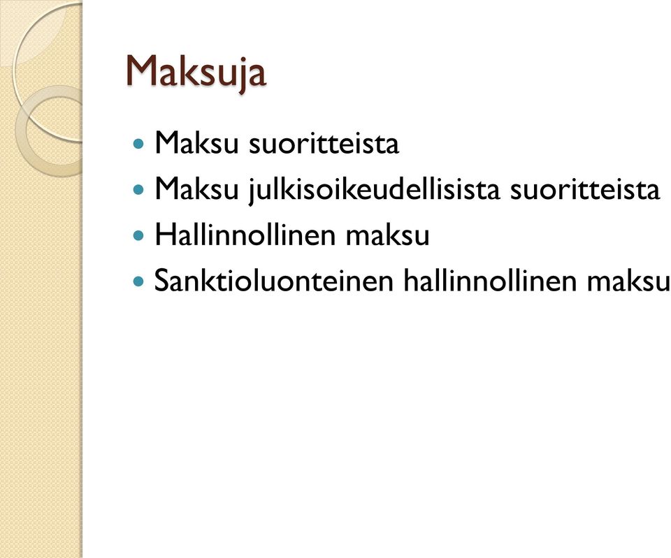 suoritteista Hallinnollinen