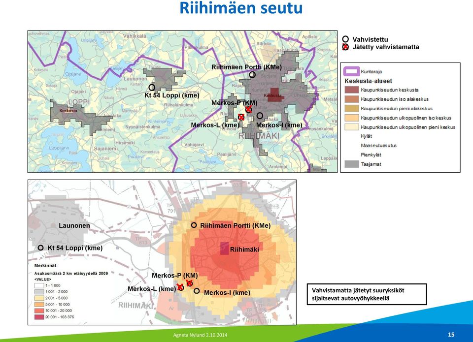 (KMe) Kt 54 Loppi (kme) Riihimäki Merkos-P (KM) Merkos-L (kme) Merkos-I (kme)