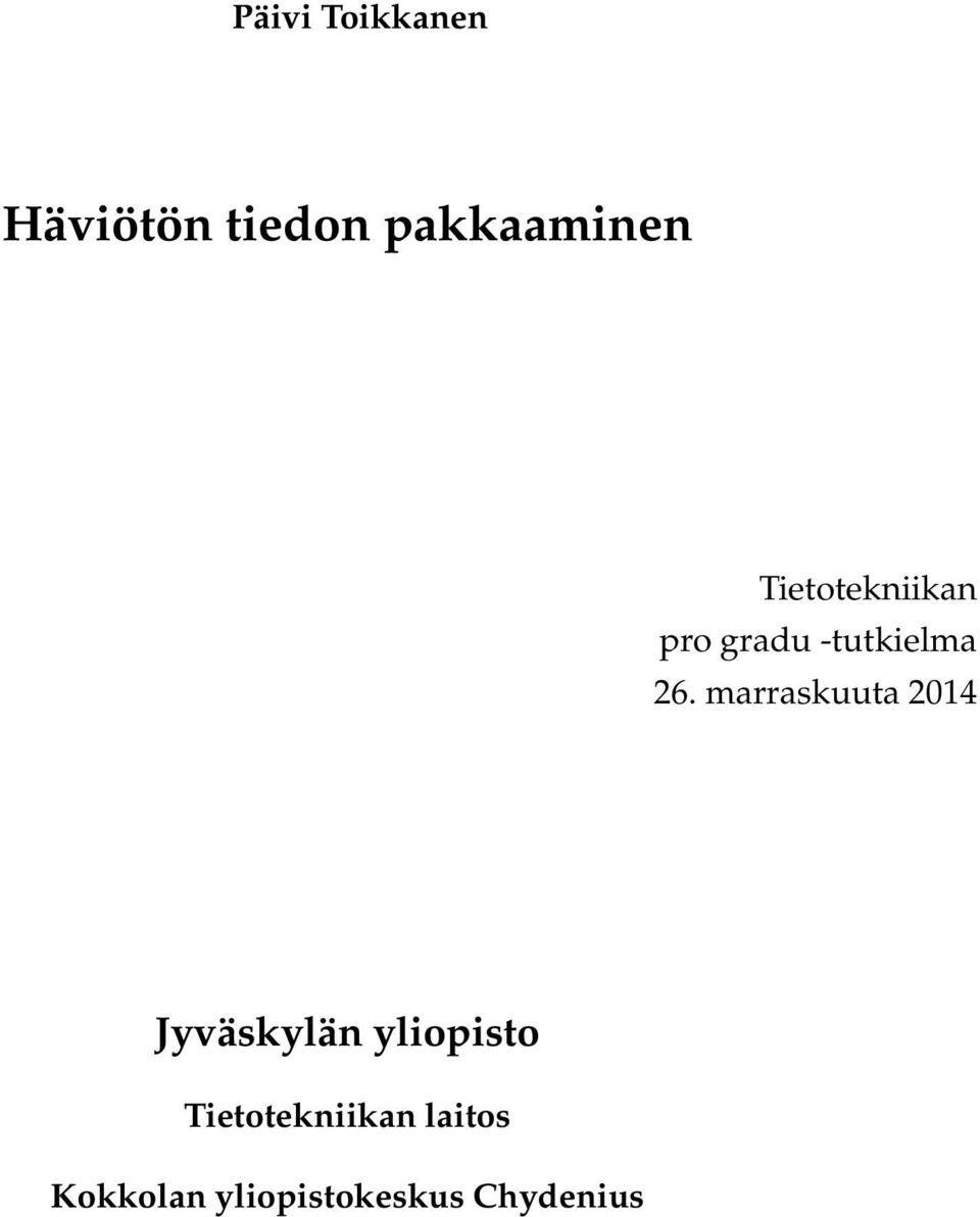 marraskuuta 2014 Jyväskylän yliopisto