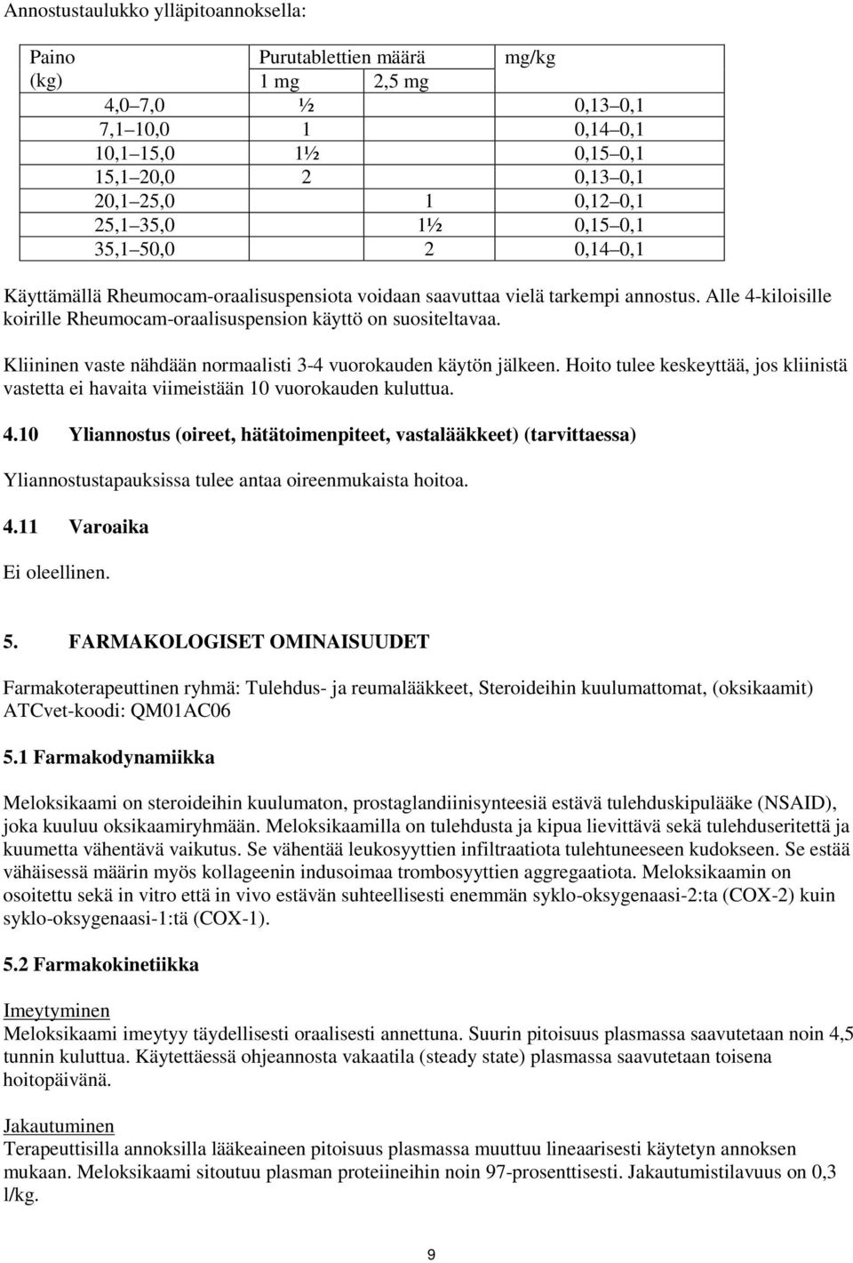 Kliininen vaste nähdään normaalisti 3-4 vuorokauden käytön jälkeen. Hoito tulee keskeyttää, jos kliinistä vastetta ei havaita viimeistään 10 vuorokauden kuluttua. 4.