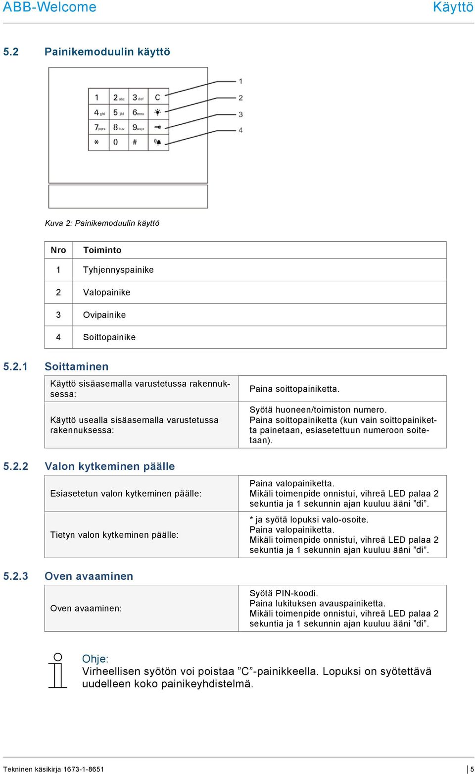 Paina soittopainiketta (kun vain soittopainiketta painetaan, esiasetettuun numeroon soitetaan). Paina valopainiketta.