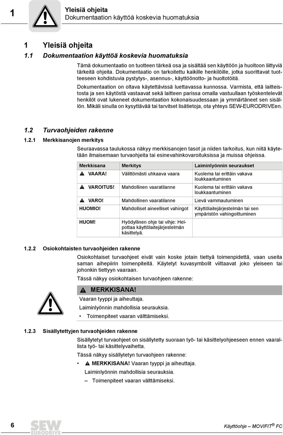 Dokumentaatio on tarkoitettu kaikille henkilöille, jotka suorittavat tuotteeseen kohdistuvia pystytys-, asennus-, käyttöönotto- ja huoltotöitä.