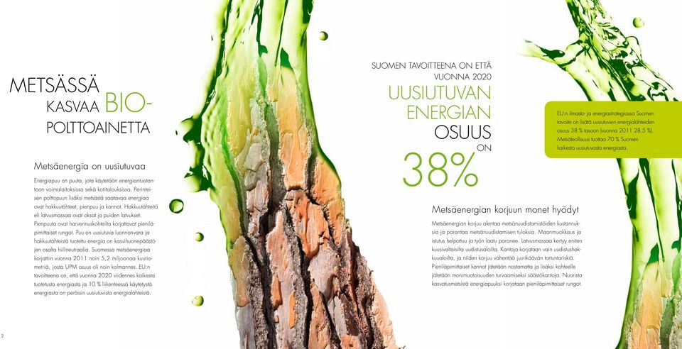 Pienpuuta ovat harvennuskohteilta korjattavat pieniläpimittaiset rungot. Puu on uusiutuva luonnonvara ja hakkuutähteistä tuotettu energia on kasvihuonepäästöjen osalta hiilineutraalia.