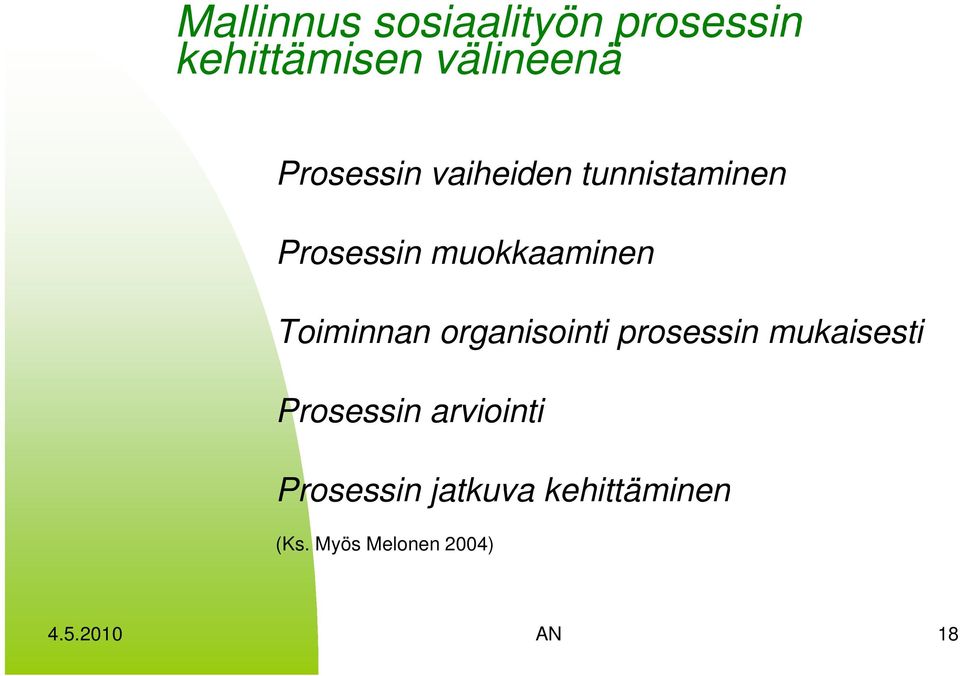 Toiminnan organisointi prosessin mukaisesti Prosessin