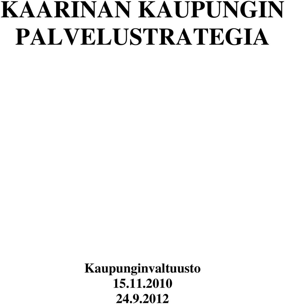 PALVELUSTRATEGIA