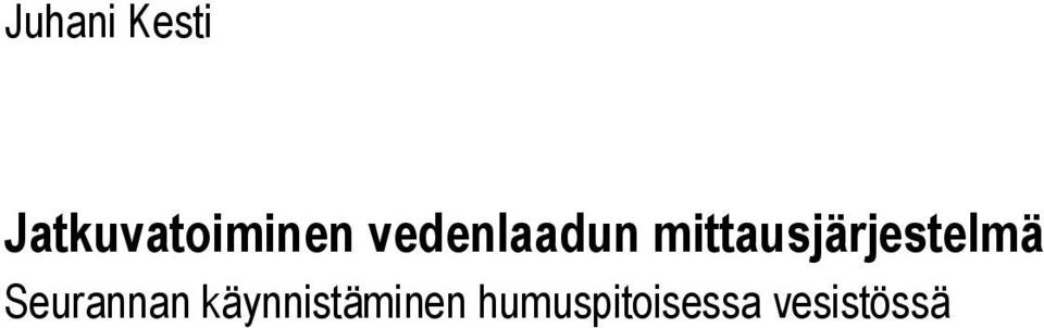 mittausjärjestelmä
