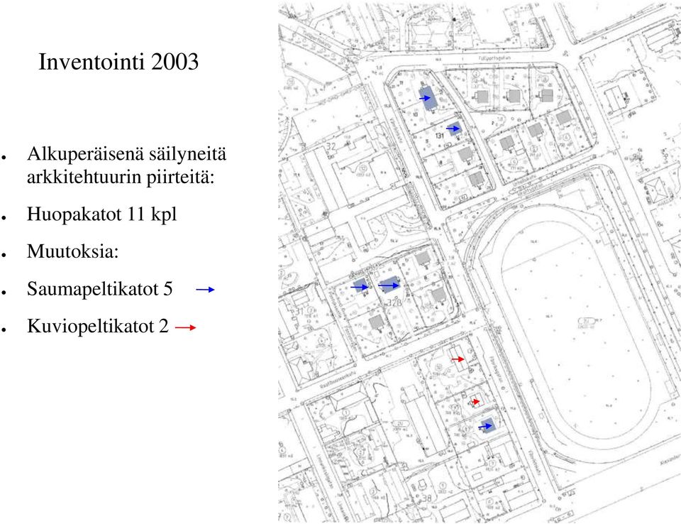 piirteitä: Huopakatot 11 kpl