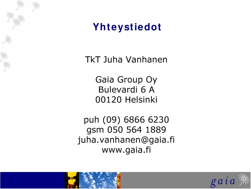 Helsinki puh (09) 6866 6230 gsm 050