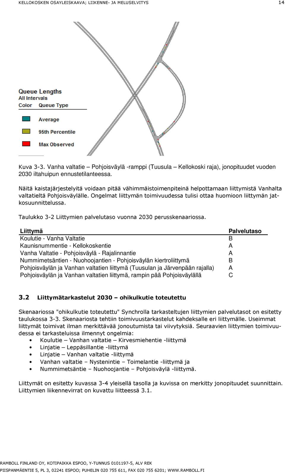 Pohjoisväylän kiertroliittymä B Pohjoisväylän ja Vanhan valtatien liittymä (Tuusulan ja Järvenpään rajalla) A Pohjoisväylän ja Vanhan valtatien liittymä, rampin pää Pohjoisväylällä C - *%!(-4$(