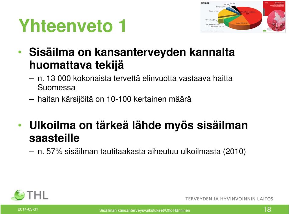 kärsijöitä on 10-100 kertainen määrä Ulkoilma on tärkeä lähde myös