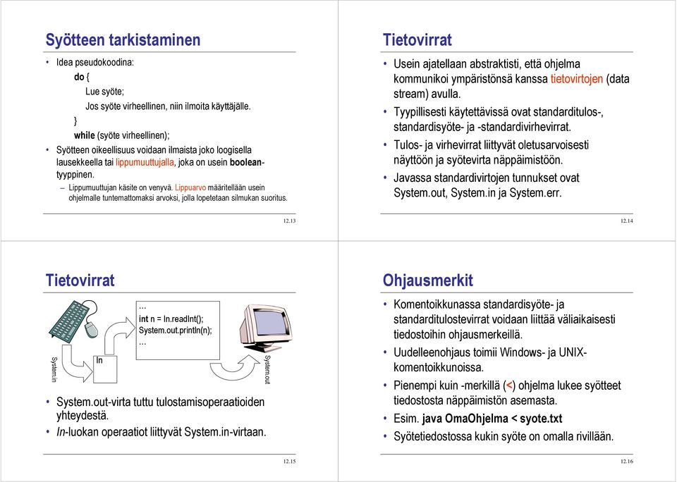 Lippuarvo määritellään usein ohjelmalle tuntemattomaksi arvoksi, jolla lopetetaan silmukan suoritus.