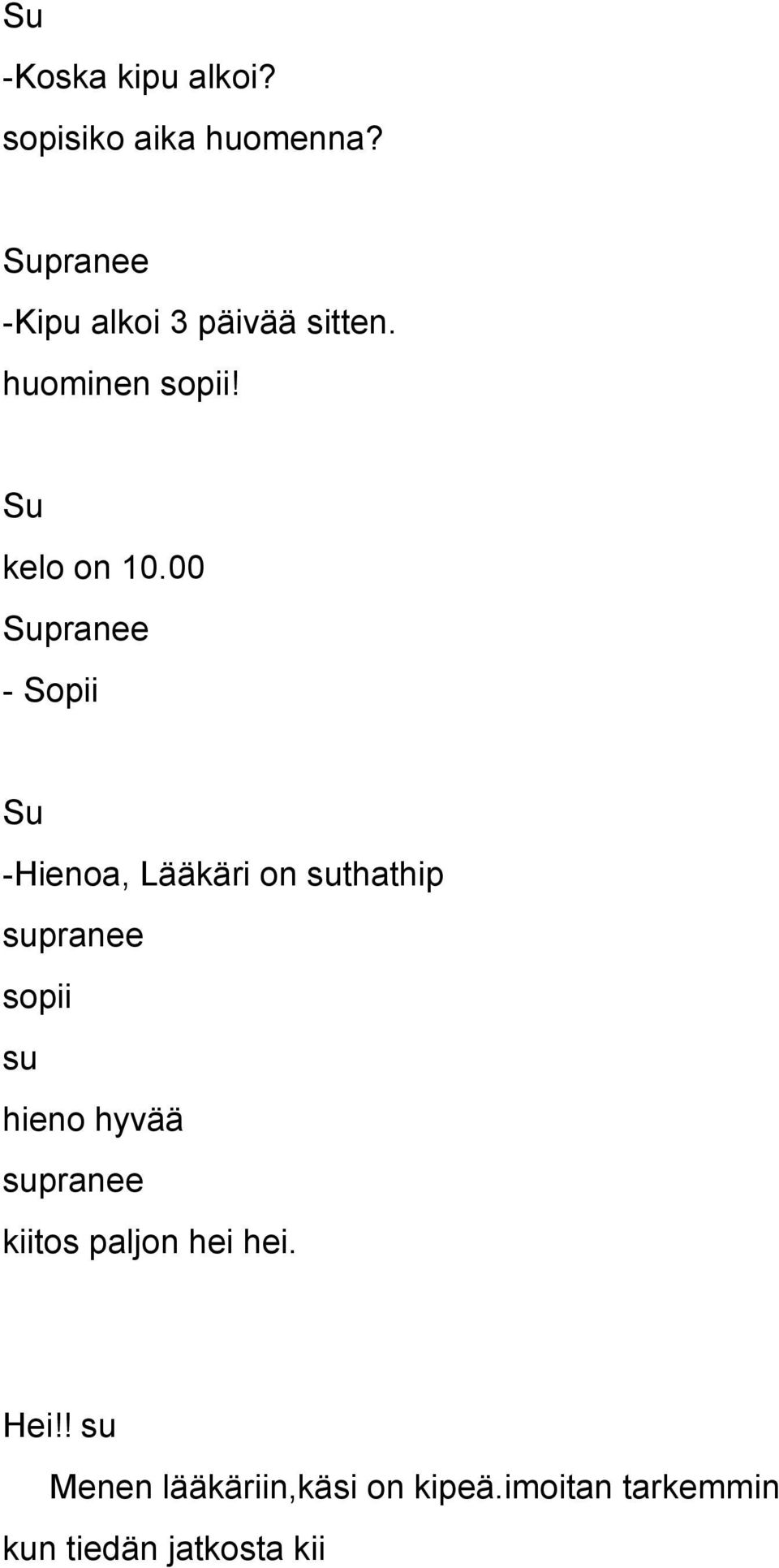 00 - Sopii Su -Hienoa, Lääkäri on suthathip supranee sopii su hieno