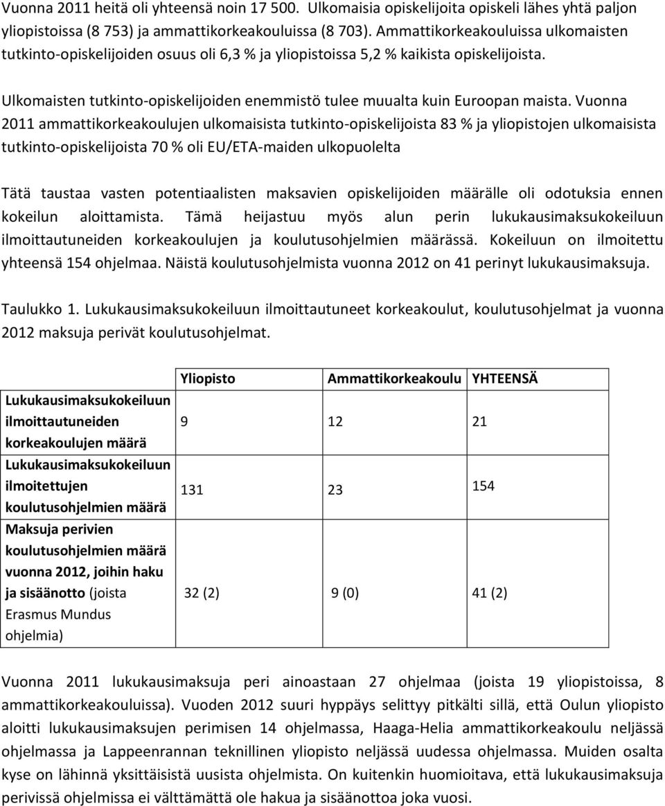 Ulkomaisten tutkinto-opiskelijoiden enemmistö tulee muualta kuin Euroopan maista.