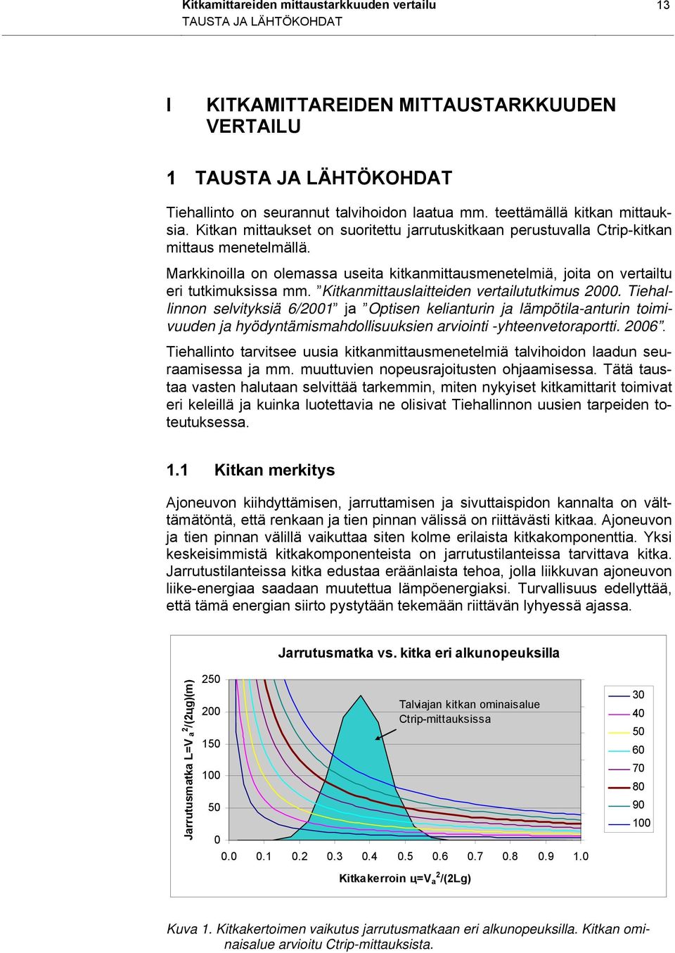 Markkinoilla on olemassa useita kitkanmittausmenetelmiä, joita on vertailtu eri tutkimuksissa mm. Kitkanmittauslaitteiden vertailututkimus 2.