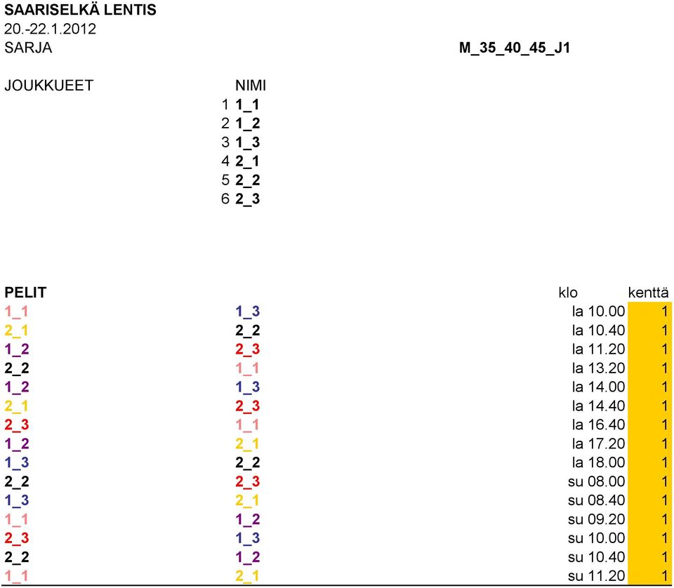 40 1 2_3 1_1 M_J1_11 la 16.40 1 1_2 2_1 M_J1_12 la 17.20 1 1_3 2_2 M_J1_10 la 18.00 1 2_2 2_3 M_J1_13 su 08.