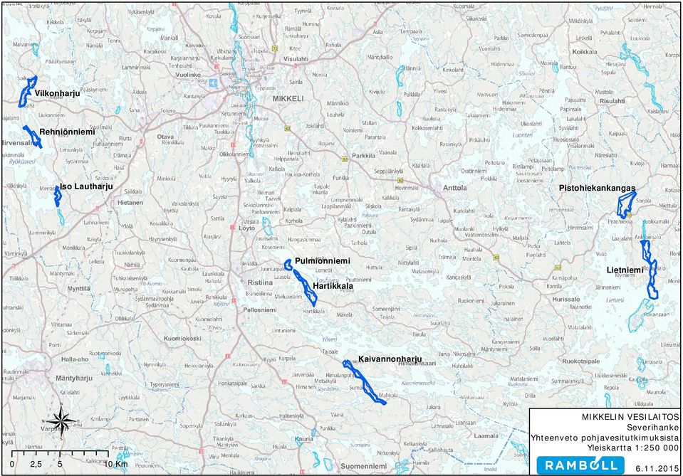 Kaivannonharju 0 2,5 5 10 Km MIKKELIN VESILAITOS