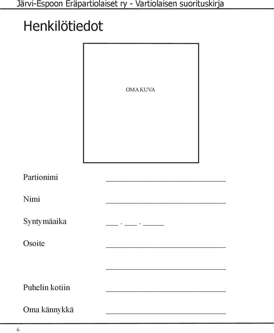 Syntymäaika Osoite.