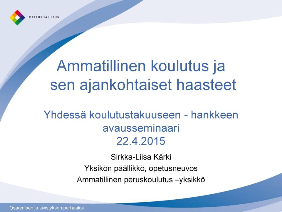 avausseminaari 22.4.