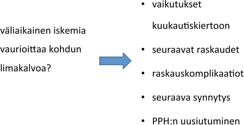 kuukau)skiertoon seuraavat raskaudet