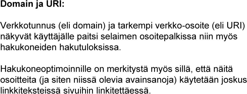 hakutuloksissa.