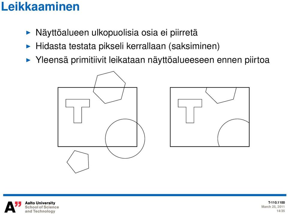 kerrallaan (saksiminen) Yleensä