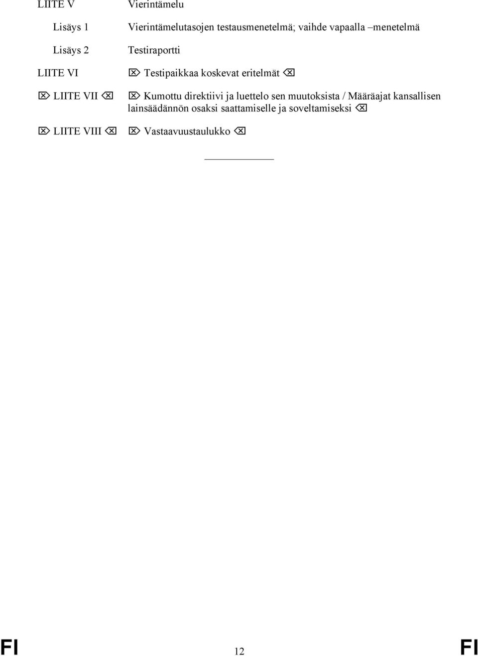 eritelmät Kumottu direktiivi ja luettelo sen muutoksista / Määräajat kansallisen