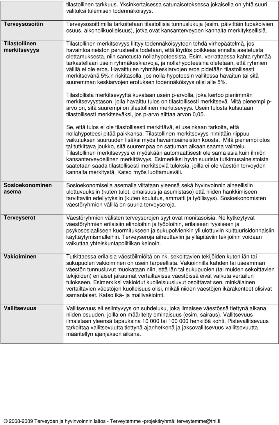 Tlastolle mertsevyys lttyy todeäösyytee tedä vrepäätelmä, os avatoaesto perusteella todetaa, että löydös poeaa ealta asetetusta olettamusesta, saotusta ollaypoteessta. Esm.