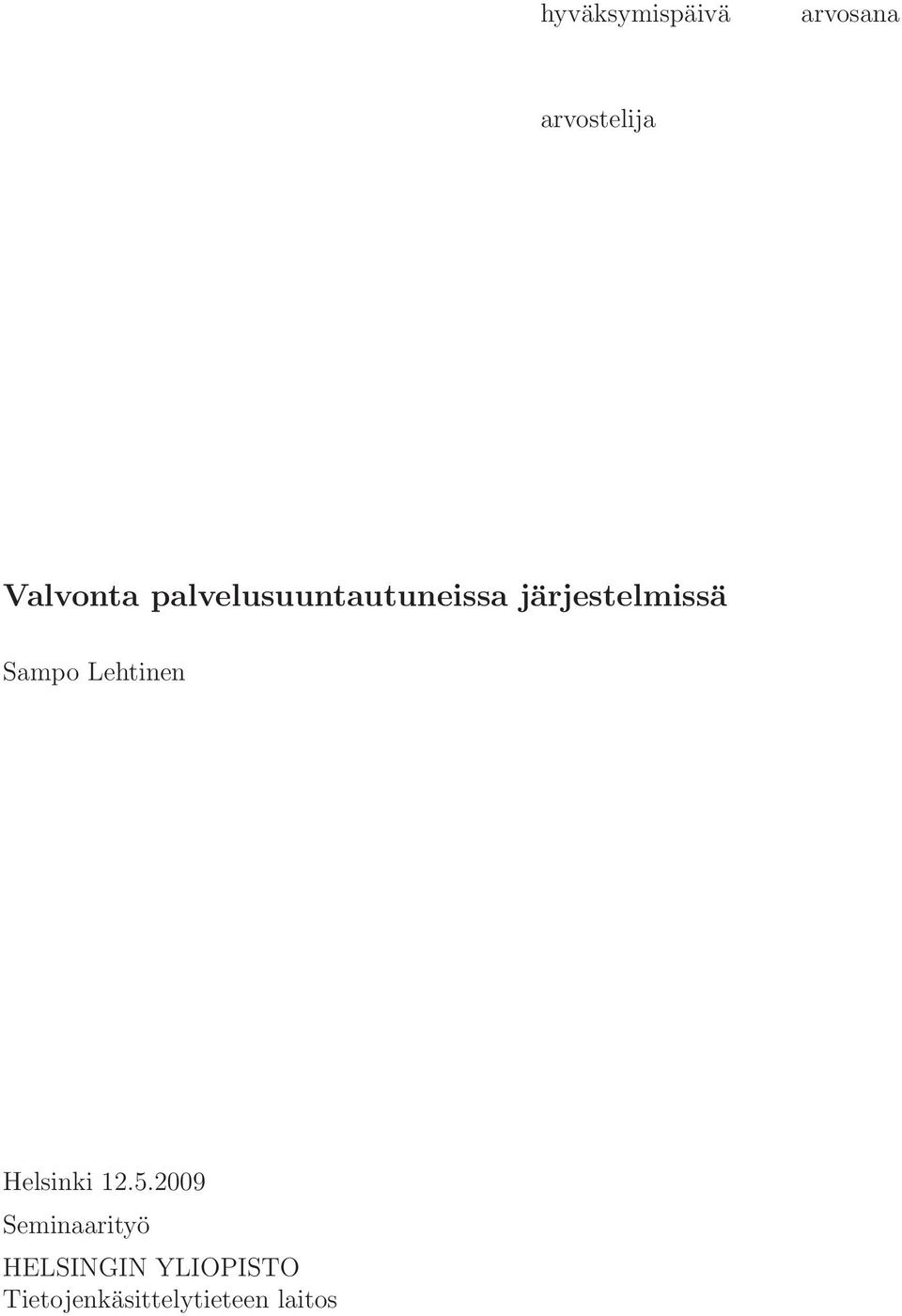 Lehtinen Helsinki 12.5.